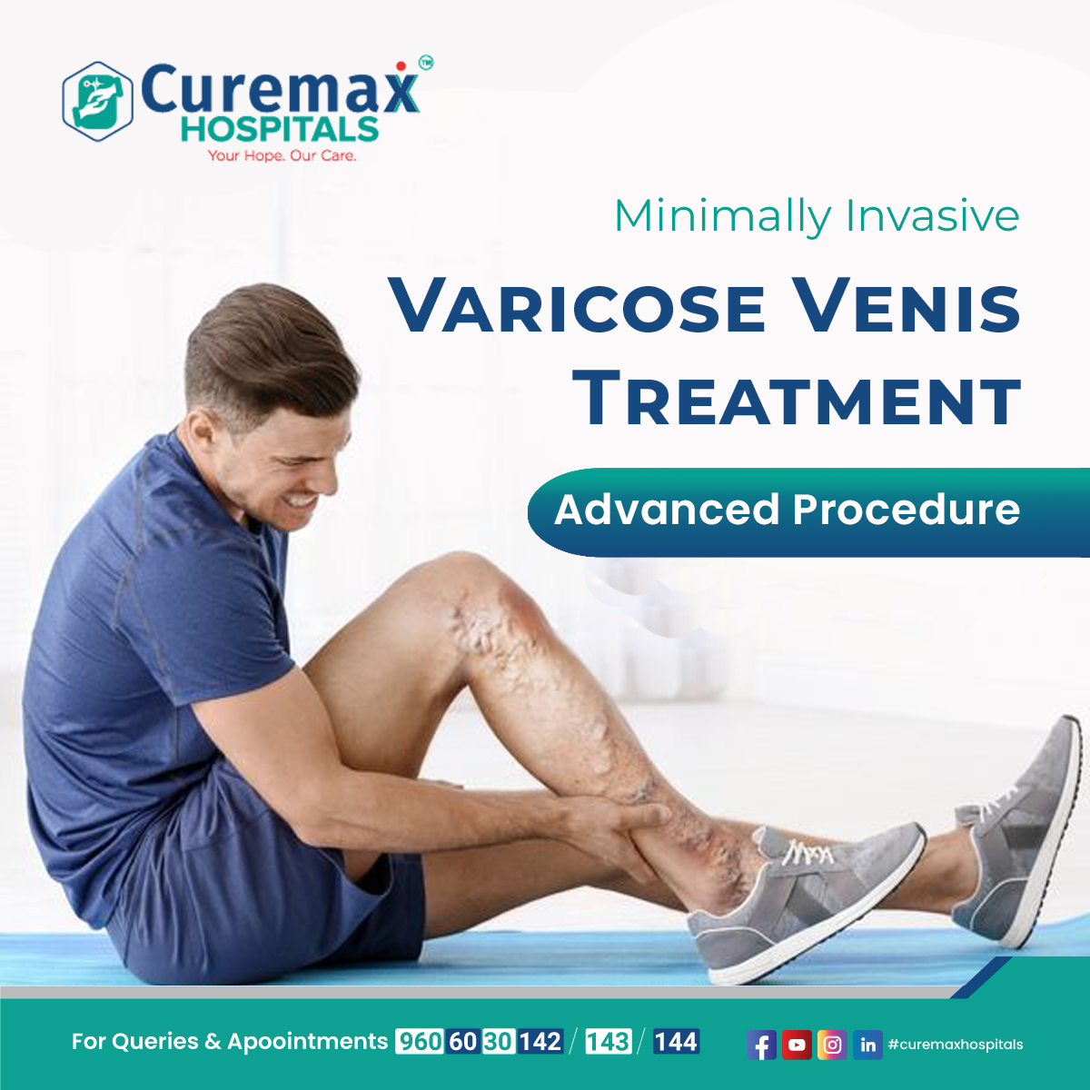 Varicose veins are a common condition that occurs when veins become swollen and twisted, typically in the legs. The condition is caused by weakened or damaged valves in the veins, which can lead to blood pooling and causing the veins to bulge and become visible under the skin. Here are some key facts about varicose veins: Symptoms: Varicose veins can cause a range of symptoms, including pain, achiness, heaviness, swelling, and aching in the legs. Some people may also experience skin changes, such as discoloration or sores. Risk factors: There are several factors that can increase the risk of developing varicose veins, including age, family history, pregnancy, obesity, and prolonged standing or sitting. Diagnosis: A healthcare professional can usually diagnose varicose veins by examining the affected area and asking about symptoms. In some cases, additional tests may be needed to determine the extent of the condition. Treatment: Treatment for varicose veins typically involves lifestyle changes, such as exercise and weight management, and wearing compression stockings to improve circulation. In more severe cases, medical procedures such as sclerotherapy, laser therapy, or surgical removal may be necessary. Prevention: There are several steps you can take to help prevent varicose veins, including exercising regularly, maintaining a healthy weight, avoiding prolonged periods of standing or sitting, and wearing compression stockings. While varicose veins are generally not a serious health concern, they can cause discomfort and impact quality of life. If you are experiencing symptoms of varicose veins, it is important to talk to a healthcare professional to determine the best course of treatment.